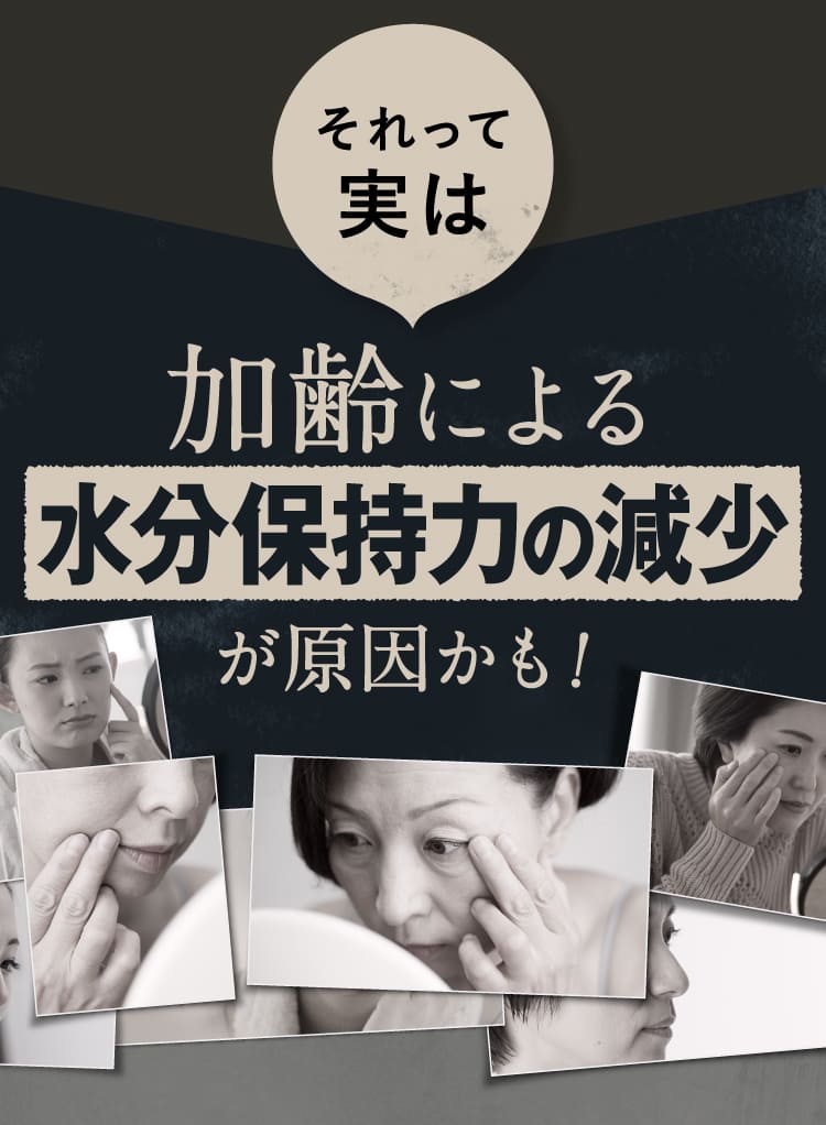 加齢による水分保持力の減少が原因かも！
