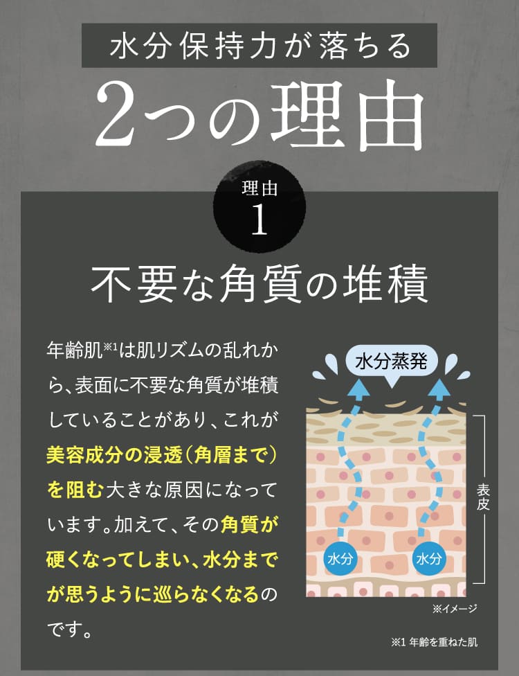 水分保持力が落ちる2つの理由
