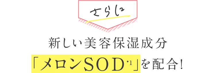新しい美容保湿成分「メロンSOD*」を配合