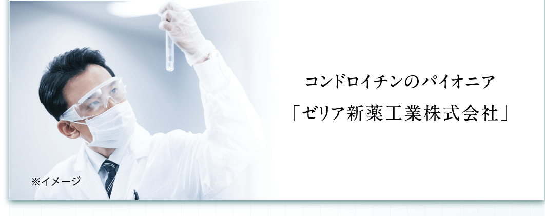 コンドロイチンのパイオニア“ゼリア新薬”