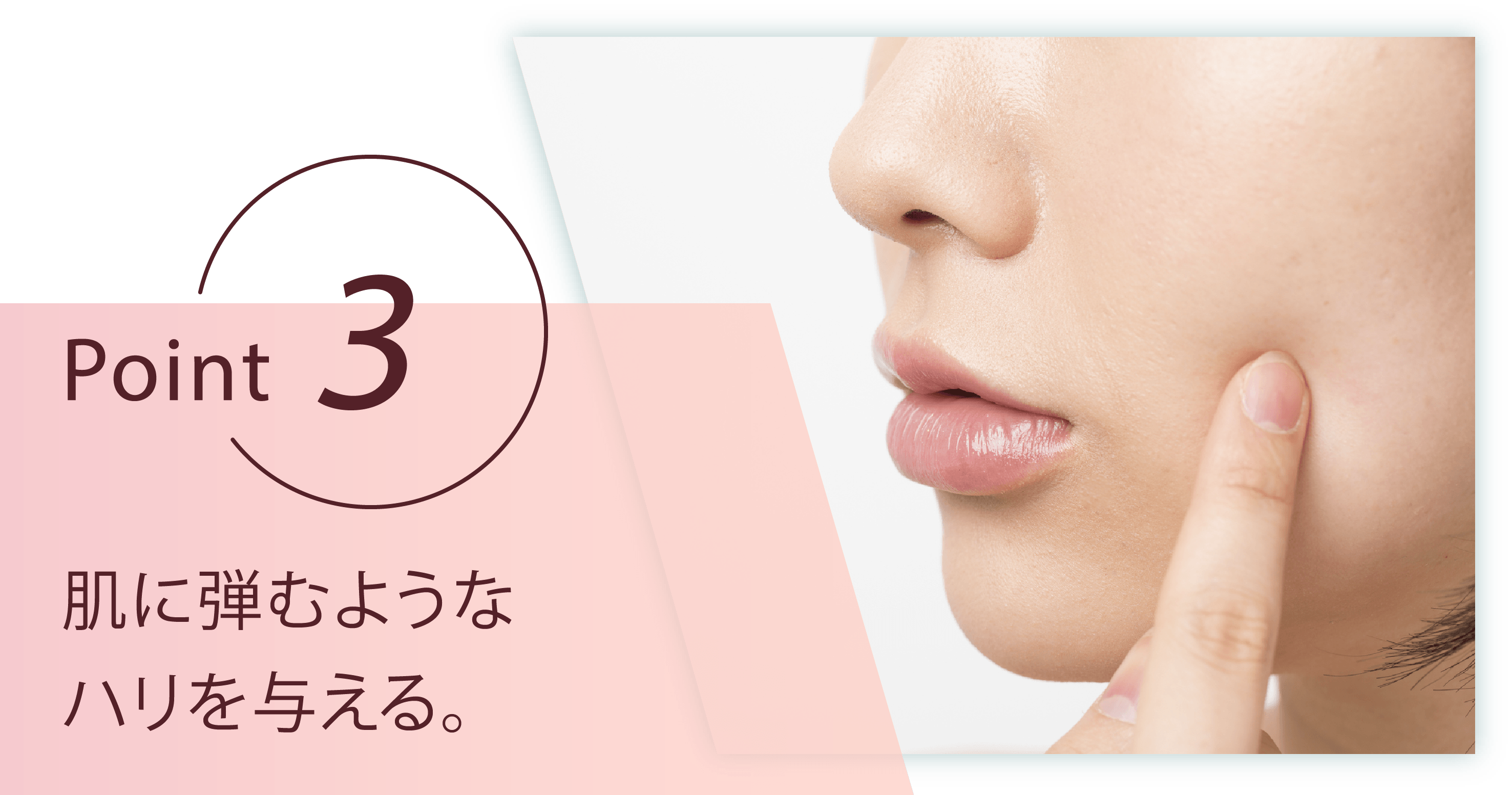 point3 肌に弾むようなハリを与える。
